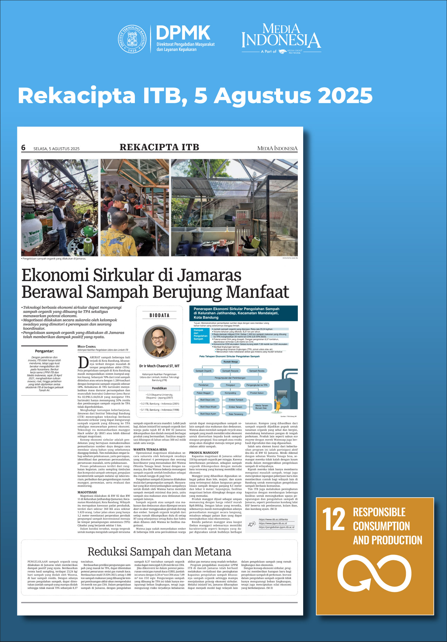 Penerapan Konsep Circular Economy dalam Pengolahan Sampah Berawal Sampah Berujung Lele, Ayam & Watesoap