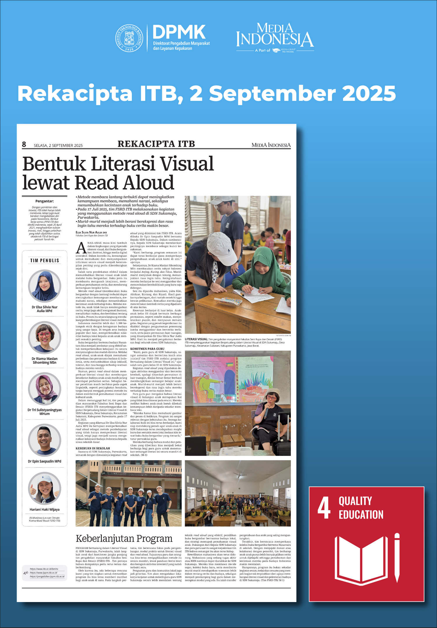 Bentuk Literasi Visual lewat Read Aloud