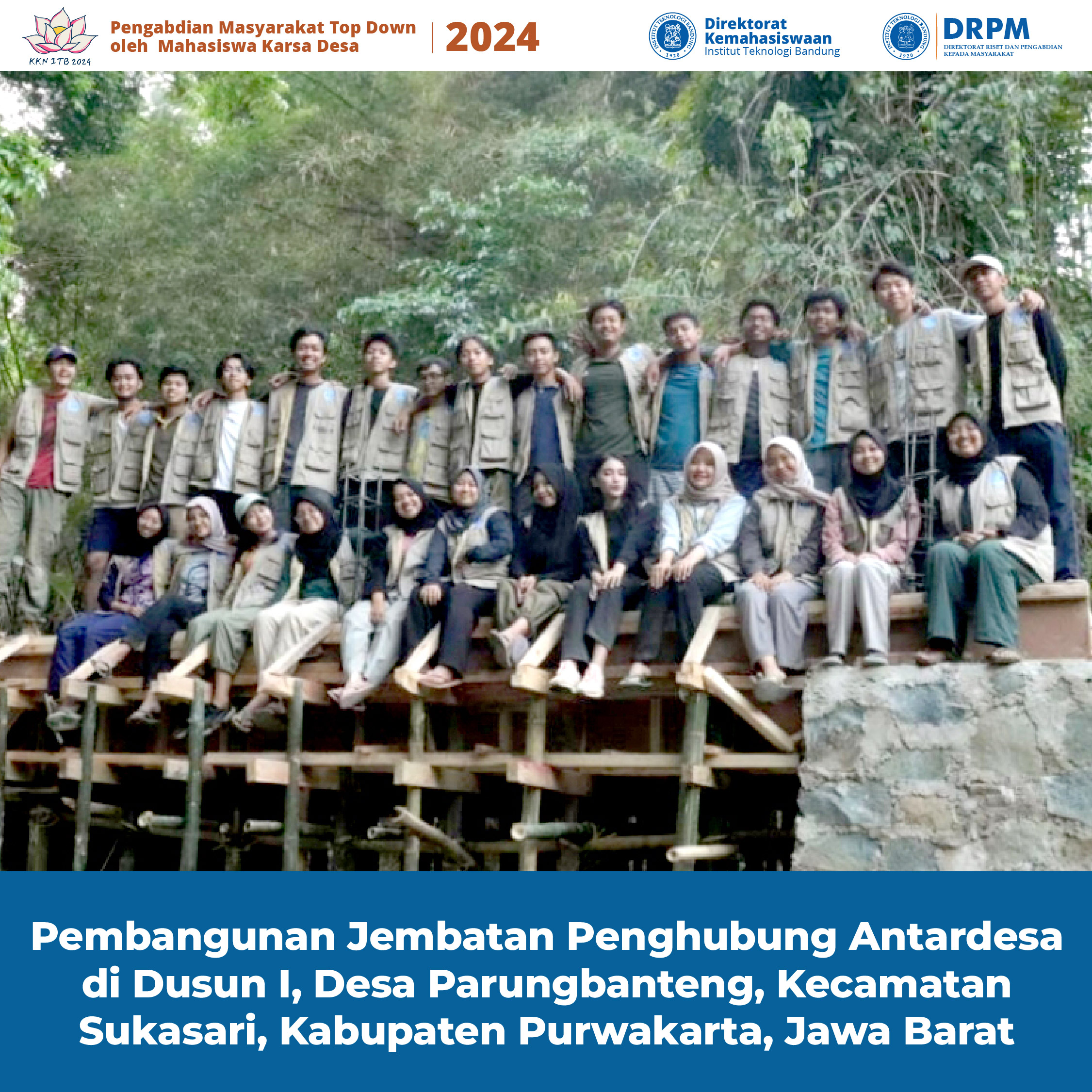 Pembangunan Jembatan Penghubung Antardesa di Dusun I, Desa Parungbanteng, Kecamatan Sukasari, Kabupaten Purwakarta, Jawa Barat